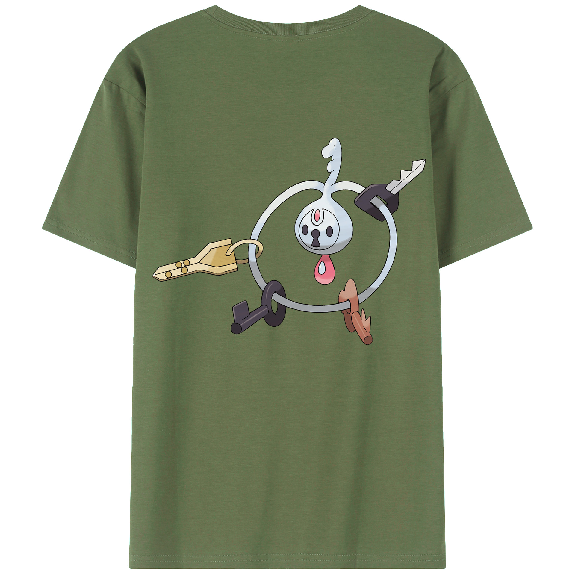 （画像用） ポケットモンスター Pokémon 綿100％ メンズ半袖Tシャツ（バックプリント） 通気性